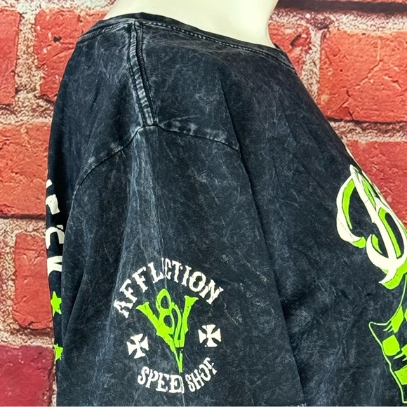 Affliction Daytona Women’s Graphic Baby Tee -Size: XL - NWT - Picture 6 of 12